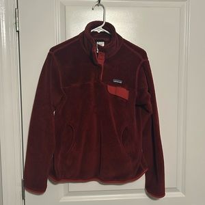 Patagonia Re-Tool Half Zip Snap Pullover- Women’s medium, Deep Maroon